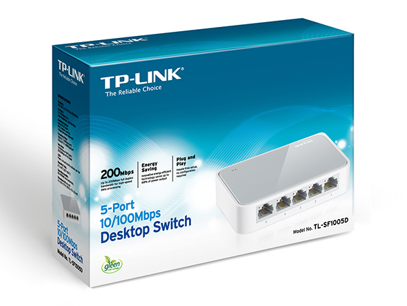 Switch Desktop 10/100Mbps 5 Porte TL-SF1005D